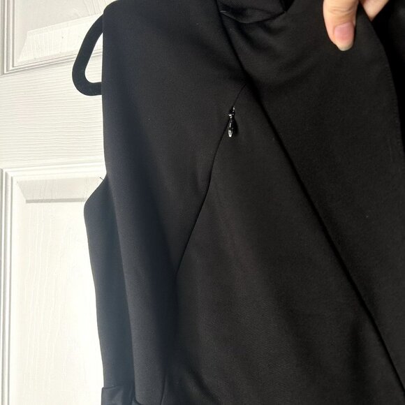 Emilia George Meghan Black V-Neck Collared Maternity Dress Women's Size Large L - Picture 9 of 11